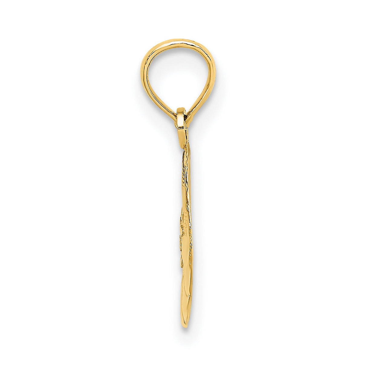 14k Yellow Gold Sun Face Pendant with Textured Sunburst Design, Celestial and Boho Style