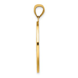 Enamel Lighthouse Oval With John 8:12 On Back Charm Pendant in Real 14k Yellow Gold