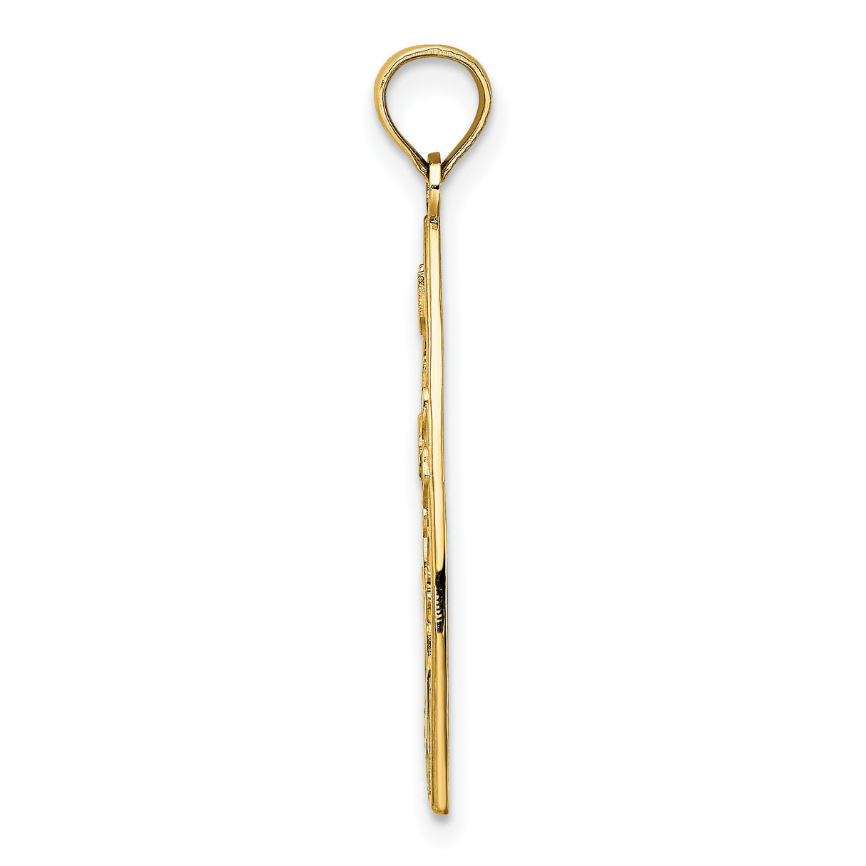 14k Yellow Gold Panda Pendant with Black and White Enamel, Bamboo and Nature Motif