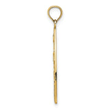 14k Yellow Gold Panda Pendant with Black and White Enamel, Bamboo and Nature Motif