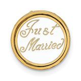 14k Yellow Gold Cake Pendant with Frosted Two Tier Design and Decorative Details