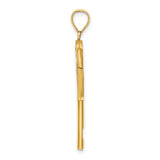 14k Yellow Gold Lollipop Candy Pendant with Colorful Enamel Swirl Design, Whimsical Charm