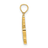 14k Yellow Gold Corn Pendant with Green Enamel Husk, Novelty Harvest Farm Charm