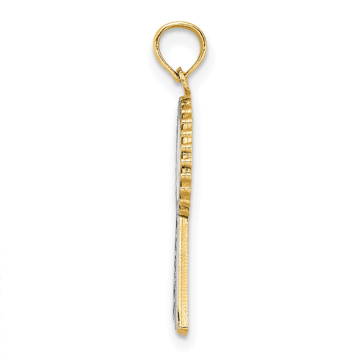 14k Yellow Gold 1st Place Medal Ribbon Pendant with Blue Enamel and Star Design