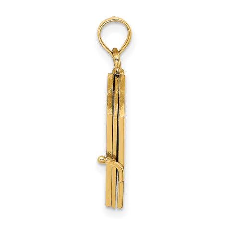 3-D Moveable Enameled AN IRISH PRAYER Book Clover Charm Pendant in Real 14k Yellow Gold
