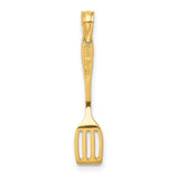 14k Yellow Gold Spatula Pendant, Kitchen Utensil Charm for Chefs and Culinary Enthusiasts