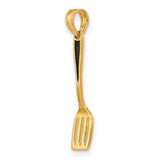 14k Yellow Gold Spatula Pendant, Kitchen Utensil Charm for Chefs and Culinary Enthusiasts
