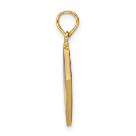 14k Yellow Gold Cookbook Pendant Charm, Square Book Design, Culinary Kitchen Jewelry