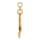 14k Yellow Gold Cookbook and Spoon Pendant, Culinary Cooking Charm for Women or Unisex Wear