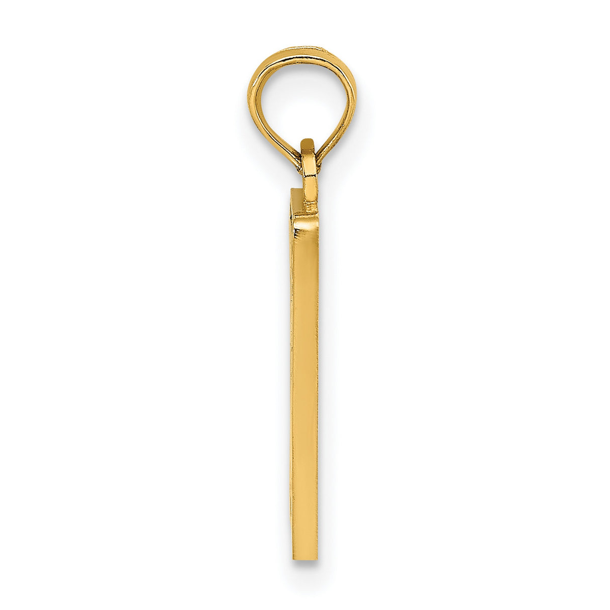 14k Yellow Gold Key West Pendant with Green Mile Zero Road Sign Design