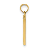 14k Yellow Gold Key West Pendant with Green Mile Zero Road Sign Design