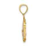 14k Yellow Gold Taxi Cab Pendant, Classic Checker Design, New York City Charm