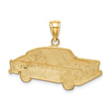 14k Yellow Gold Taxi Cab Pendant, Classic Checker Design, New York City Charm