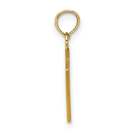 14k Yellow Gold Blackjack Pendant with Ace of Hearts and Jack of Clubs, Casino Charm