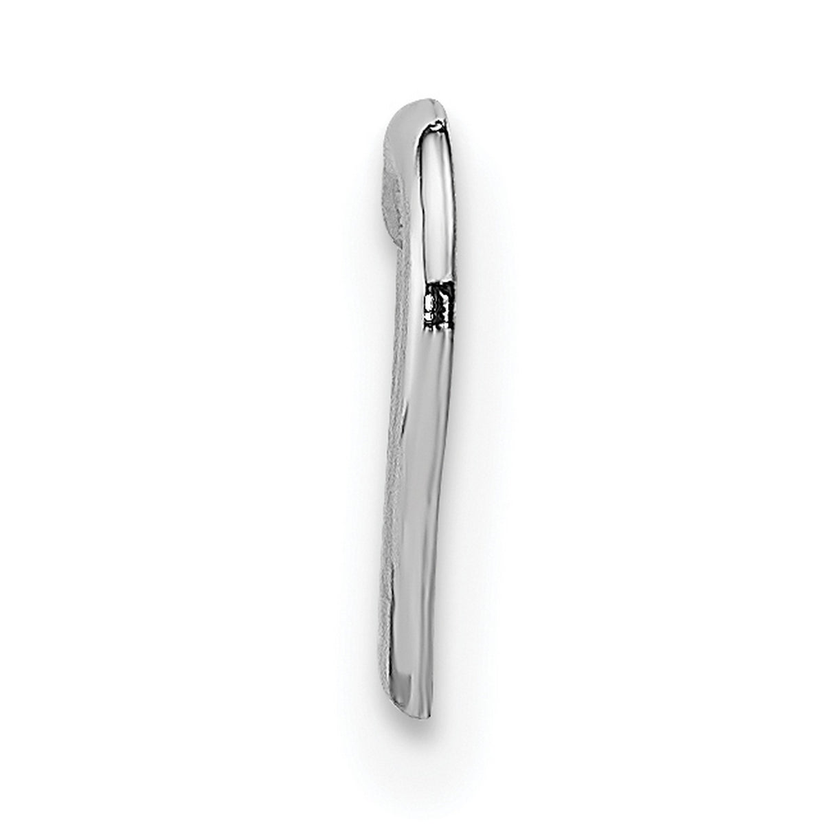 14k White Gold Open Heart Pendant, Minimalist Modern Design, Symbol of Love for Women