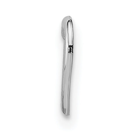 14k White Gold Open Heart Pendant, Minimalist Modern Design, Symbol of Love for Women