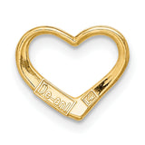 14k Yellow Gold Open Heart Pendant, Minimalist Love Charm for Women