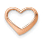 14k Rose Gold Heart Pendant, Open Minimalist Design for Women