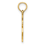 14k Yellow Gold Dollar Sign Pendant, Bold Textured Money Symbol, Hip Hop Style for Men or Unisex