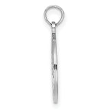14k White Gold Tree of Life Pendant with Openwork Design and Beaded Edge