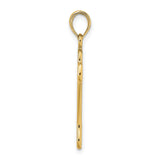 14k Yellow Gold Dog Bone Pendant, Minimalist Outline Charm for Women or Unisex Wear