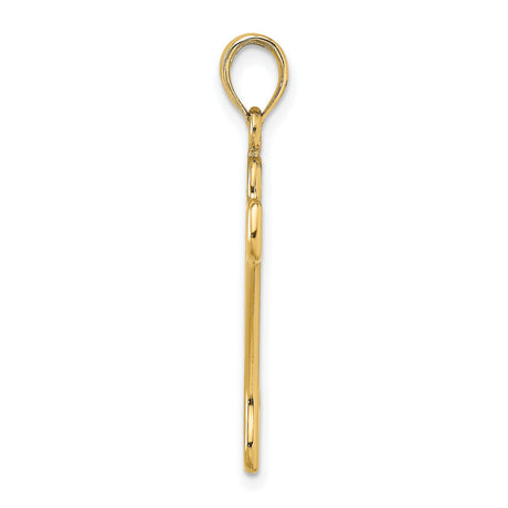 14k Yellow Gold Dog Bone Pendant, Minimalist Outline Charm for Women or Unisex Wear