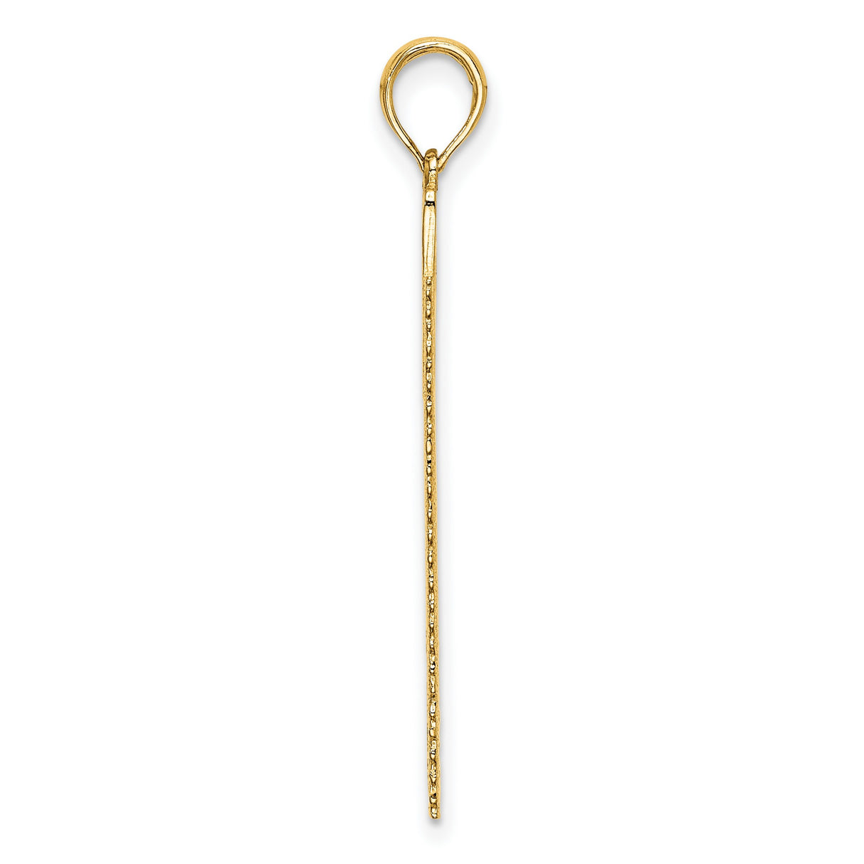 14k Yellow Gold Saw Pendant with Scrollwork Handle, Artisan Tool Design for Men or Unisex