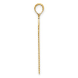 14k Yellow Gold Saw Pendant with Scrollwork Handle, Artisan Tool Design for Men or Unisex