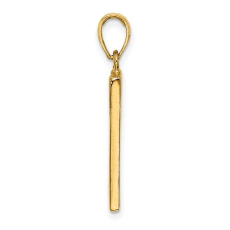 14k Yellow Gold San Francisco Pendant with Golden Gate Bridge and Cable Car Design
