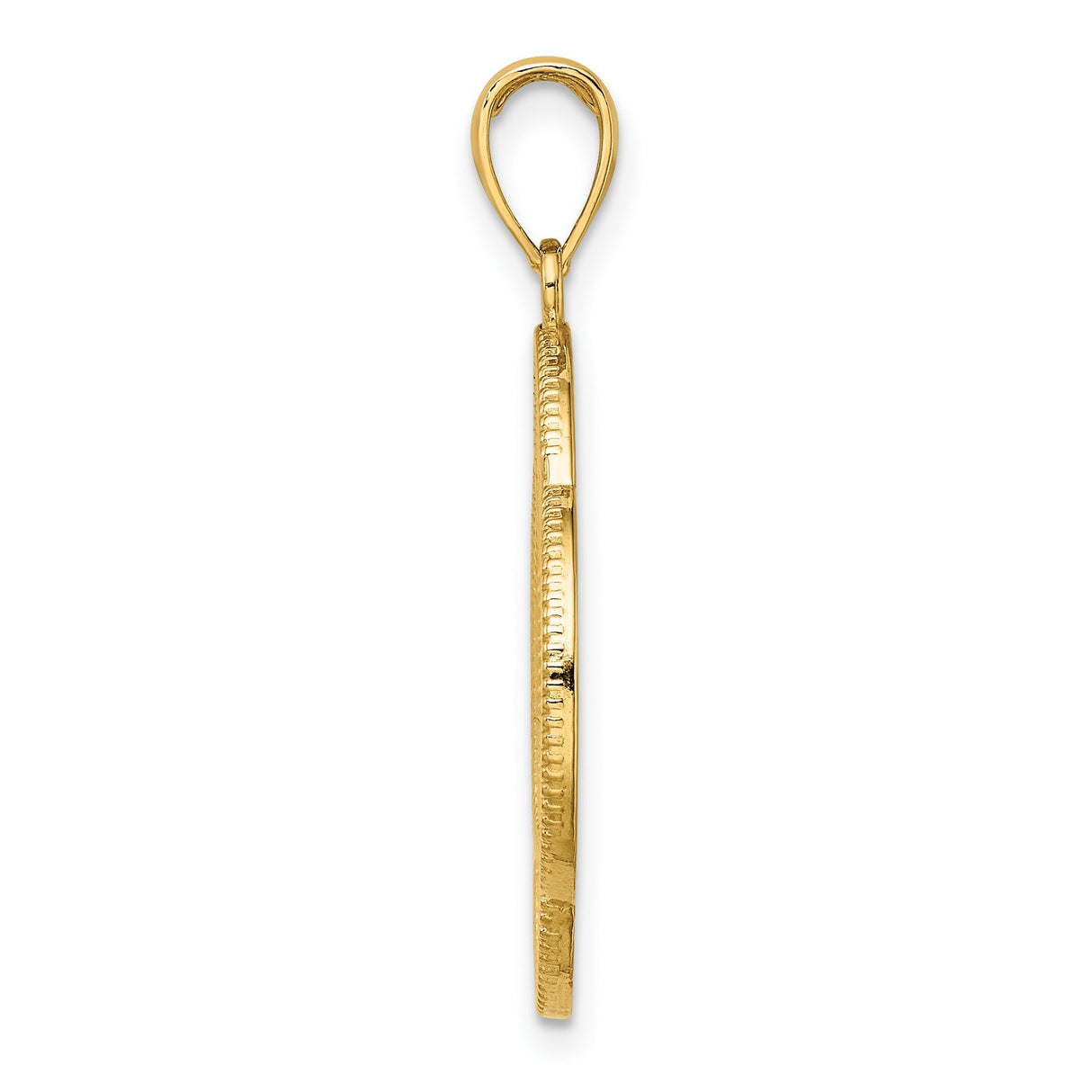 14k Yellow Gold Pendant, Celtic Knot Design with Interwoven Eternity Symbol for Women