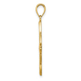 14k Yellow Gold Celtic Knot Cross Pendant with Filigree Circle Detailing for Women