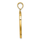 14k Yellow Gold Celtic Heart Pendant with Intricate Knot Design, Symbol of Eternal Love
