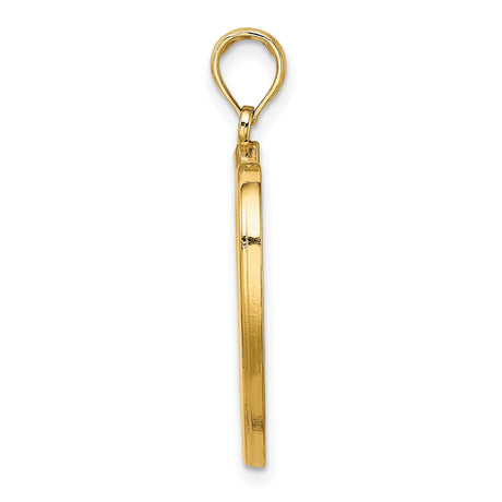 14k Yellow Gold Celtic Heart Pendant with Intricate Knot Design, Symbol of Eternal Love