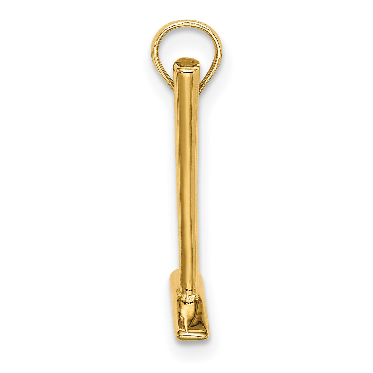 14k Yellow Gold Hammer Pendant, Realistic Claw Tool Charm for Men or Unisex Wear