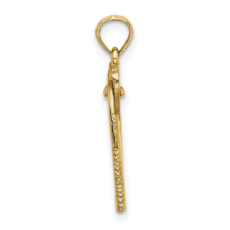 14k Yellow Gold Pliers Pendant, Detailed Tool Charm for Mechanics and DIY Enthusiasts