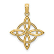 14k Yellow Gold Celtic Knot Pendant, Openwork Eternity Design, Irish Heritage Jewelry for Women