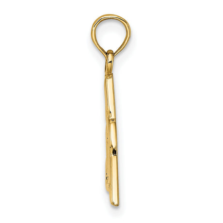 14k Yellow Gold Triquetra Pendant with Celtic Knot and Trinity Symbol Design