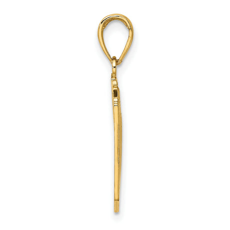 14k Yellow Gold Pittsburgh Skyline Pendant with City Landmark Design