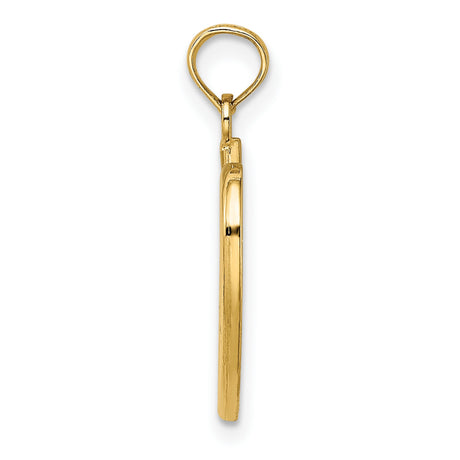 14k Yellow Gold Heart-Shaped Celtic Knot Pendant, Symbol of Eternal Love and Unity