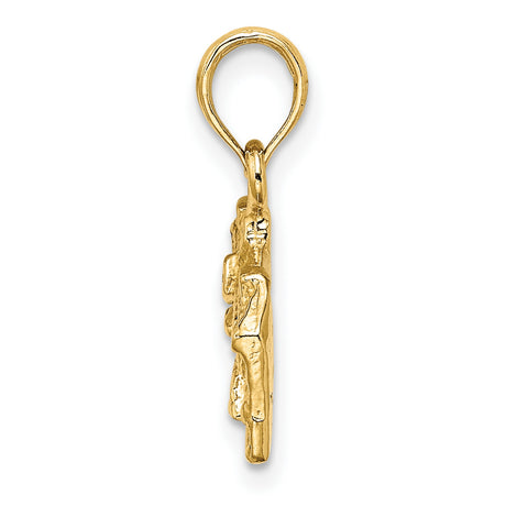 14k Yellow Gold Building Pendant, Detailed Architecture Charm for Alumni or Collectors