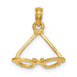14k Yellow Gold Masquerade Mask Pendant, Intricate Costume Charm for Women