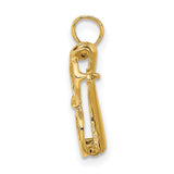 14k Yellow Gold Eyeglasses Pendant, Movable Glasses Charm, Vision Symbol Jewelry, Unisex Design