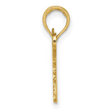 United States American Flag Charm Pendant in Real 14k Yellow Gold