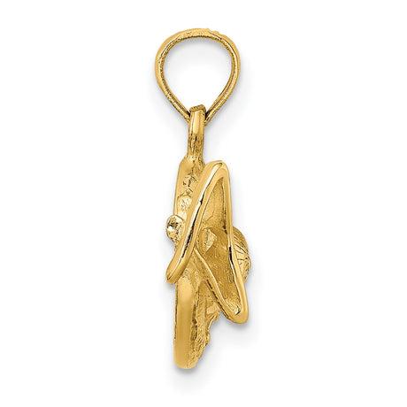 14k Yellow Gold Roman Warrior Pendant with Helmet and Shield Design