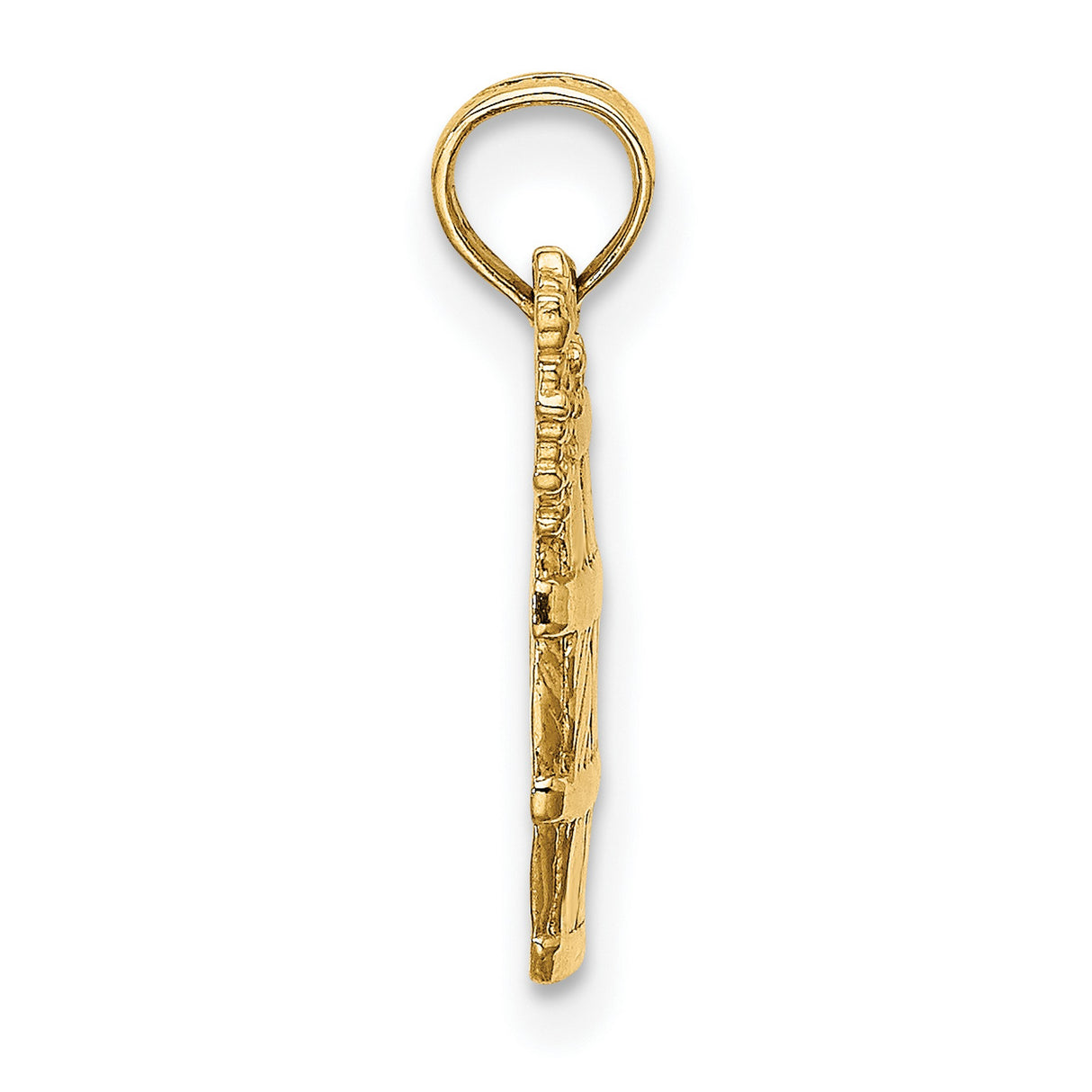 14k Yellow Gold Wine Barrel Pendant with Grape Cluster, Vineyard Charm Jewelry