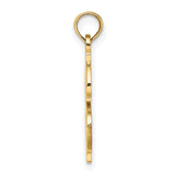 14k Yellow Gold Pendant, Dollar Sign Symbol, Bold Urban Streetwear Style for Men