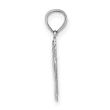 14k White Gold Baby Feet Pendant, Double Footprint Charm, Sentimental Motherhood Keepsake