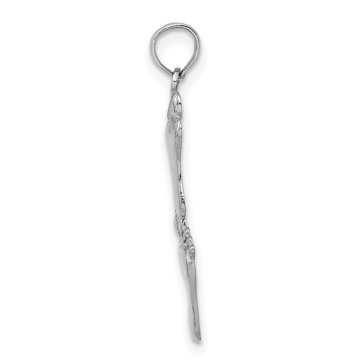 14k White Gold Baby Feet Pendant with Two Infant Footprints, Symbol of Motherhood and Family