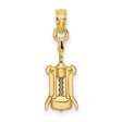 14k Yellow Gold Wine Corkscrew Pendant, Culinary Charm for Wine Lovers, Unisex Jewelry Piece