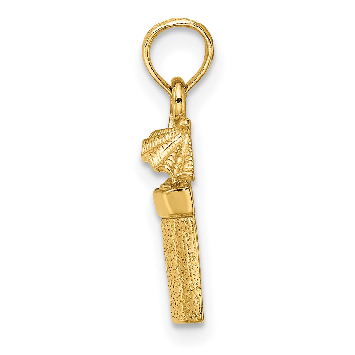 14k Yellow Gold Tropical Drink Pendant with Citrus Slice and Umbrella Detail